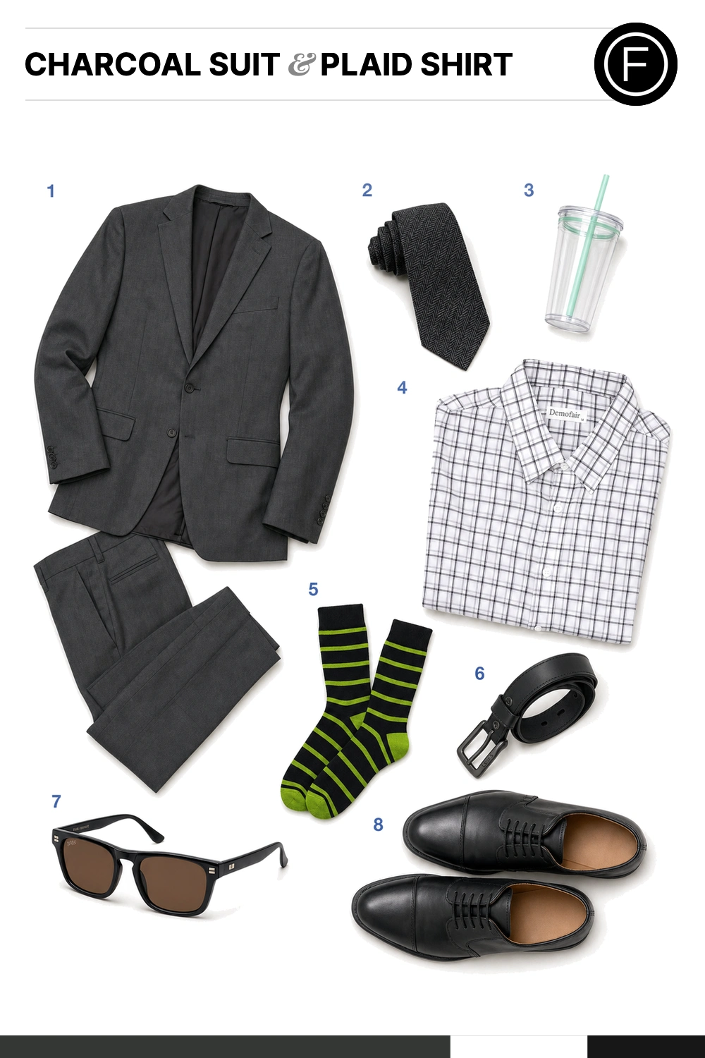 Adam Levine’s Charcoal Suit & Plaid Shirt Outfit