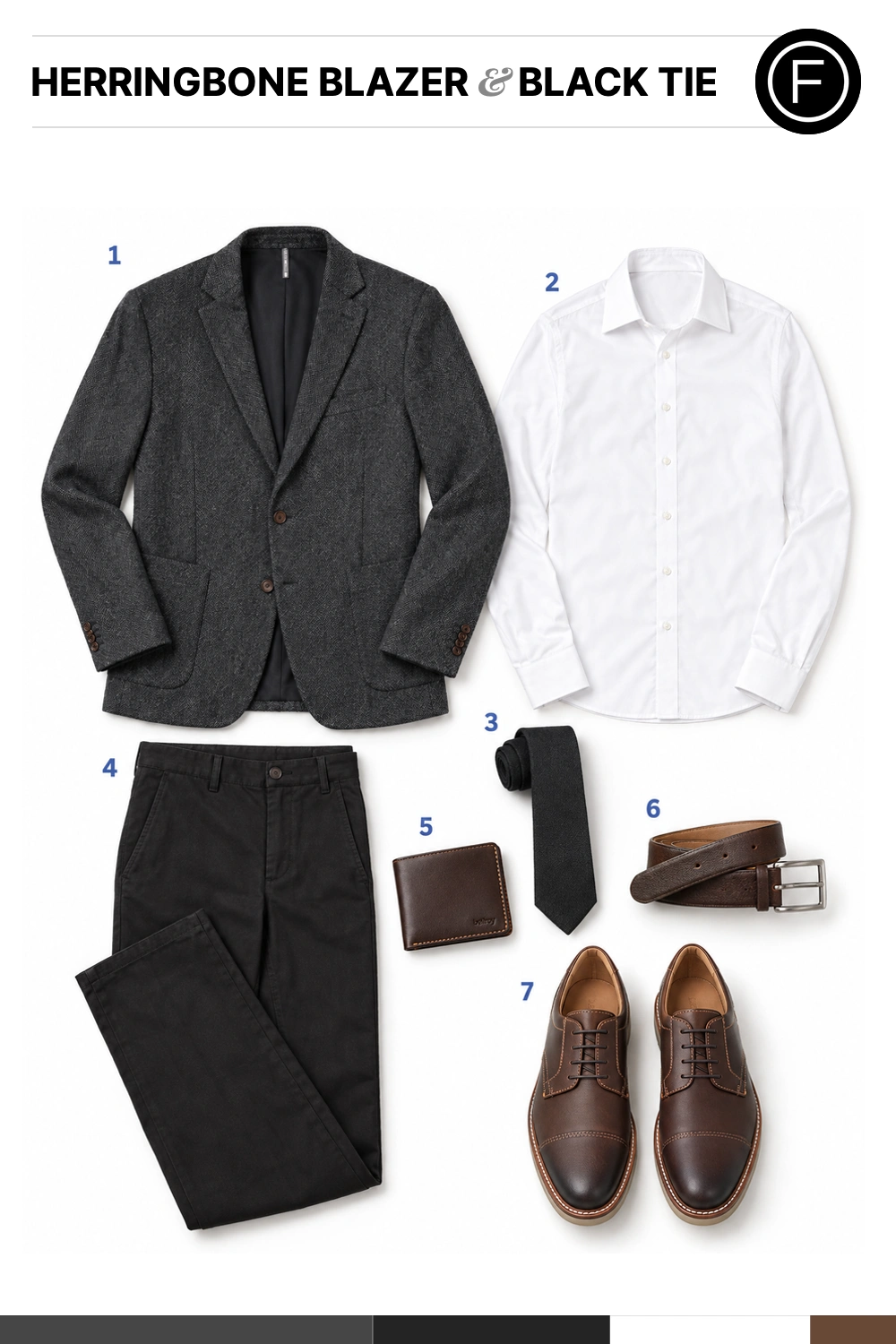 Andrew Garfield’s Herringbone Blazer & Black Tie Outfit