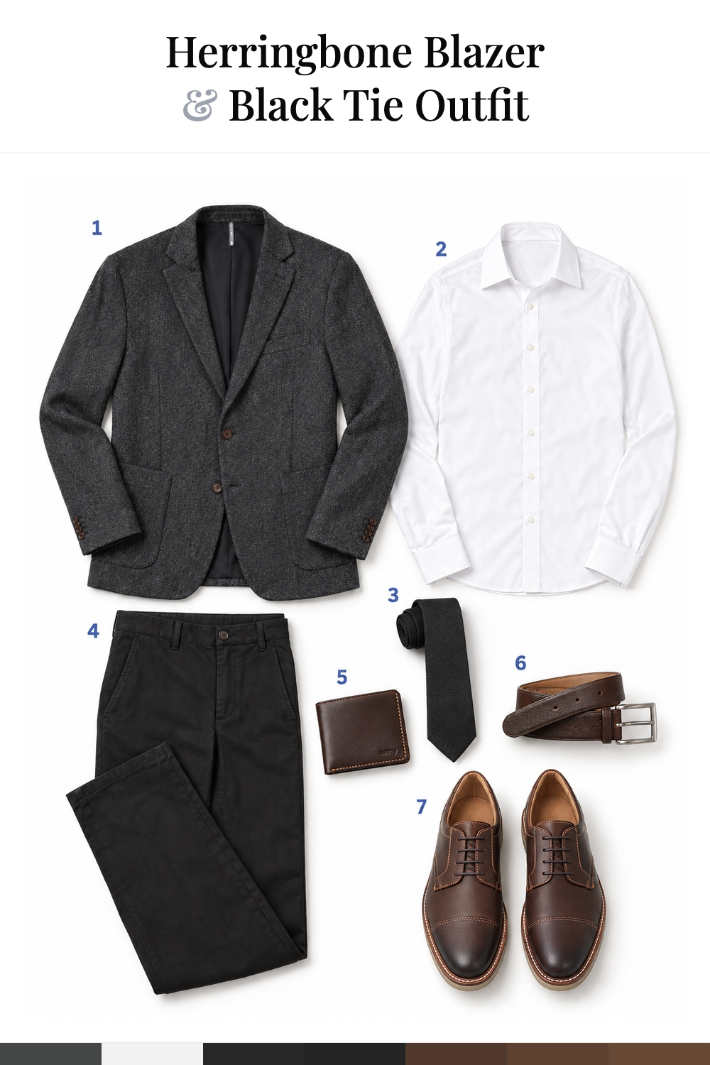 Andrew Garfield’s Herringbone Blazer & Black Tie Outfit
