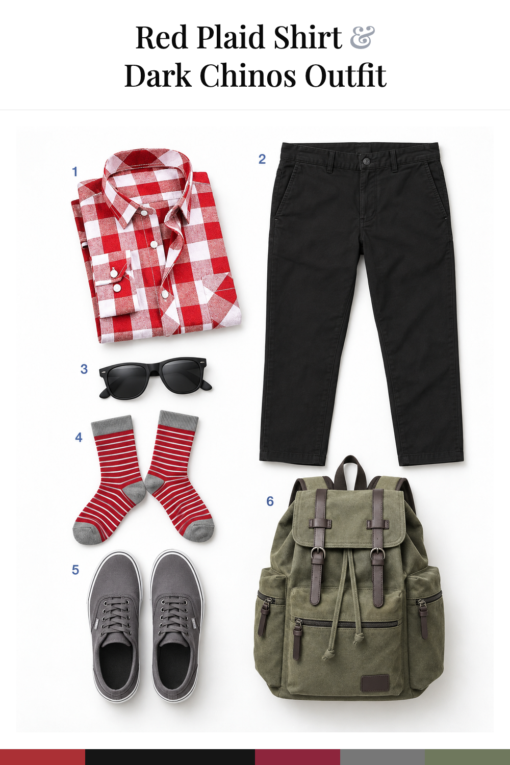 Andrew Garfield’s Red Plaid Shirt & Dark Chinos Outfit