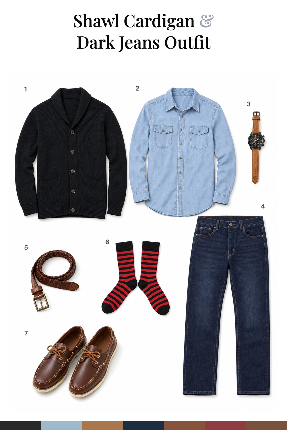 Armie Hammer’s Shawl Cardigan & Dark Jeans Outfit