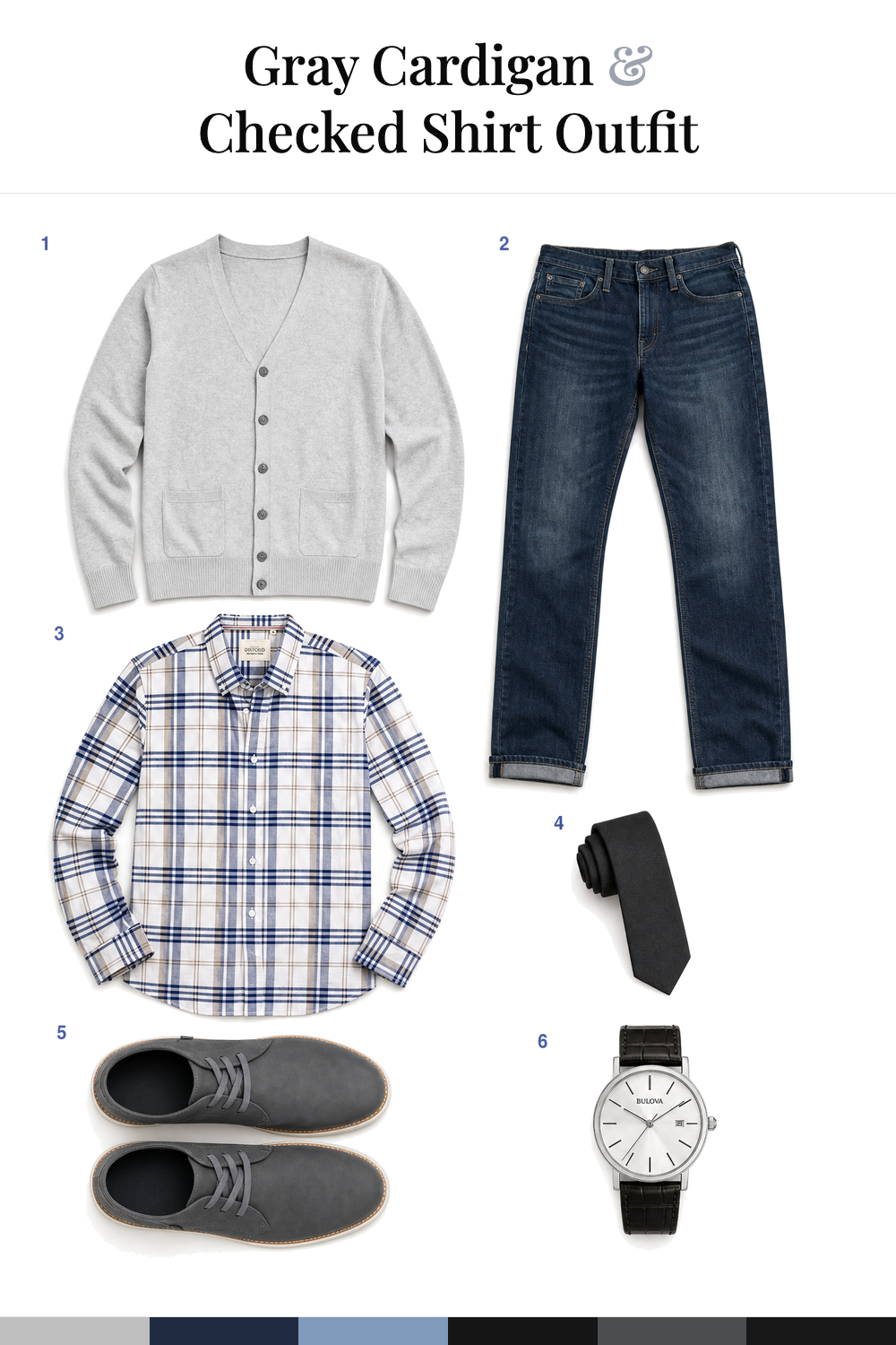 Blake Griffin’s Gray Cardigan & Checked Shirt Outfit