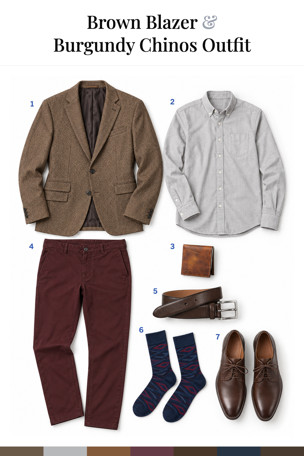Bradley Cooper’s Brown Blazer & Burgundy Chinos Outfit