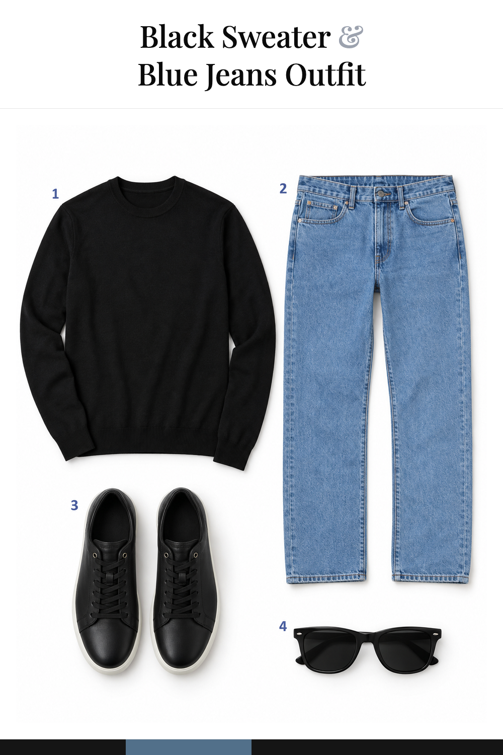 Chris Evans’s Black Sweater & Blue Jeans Outfit