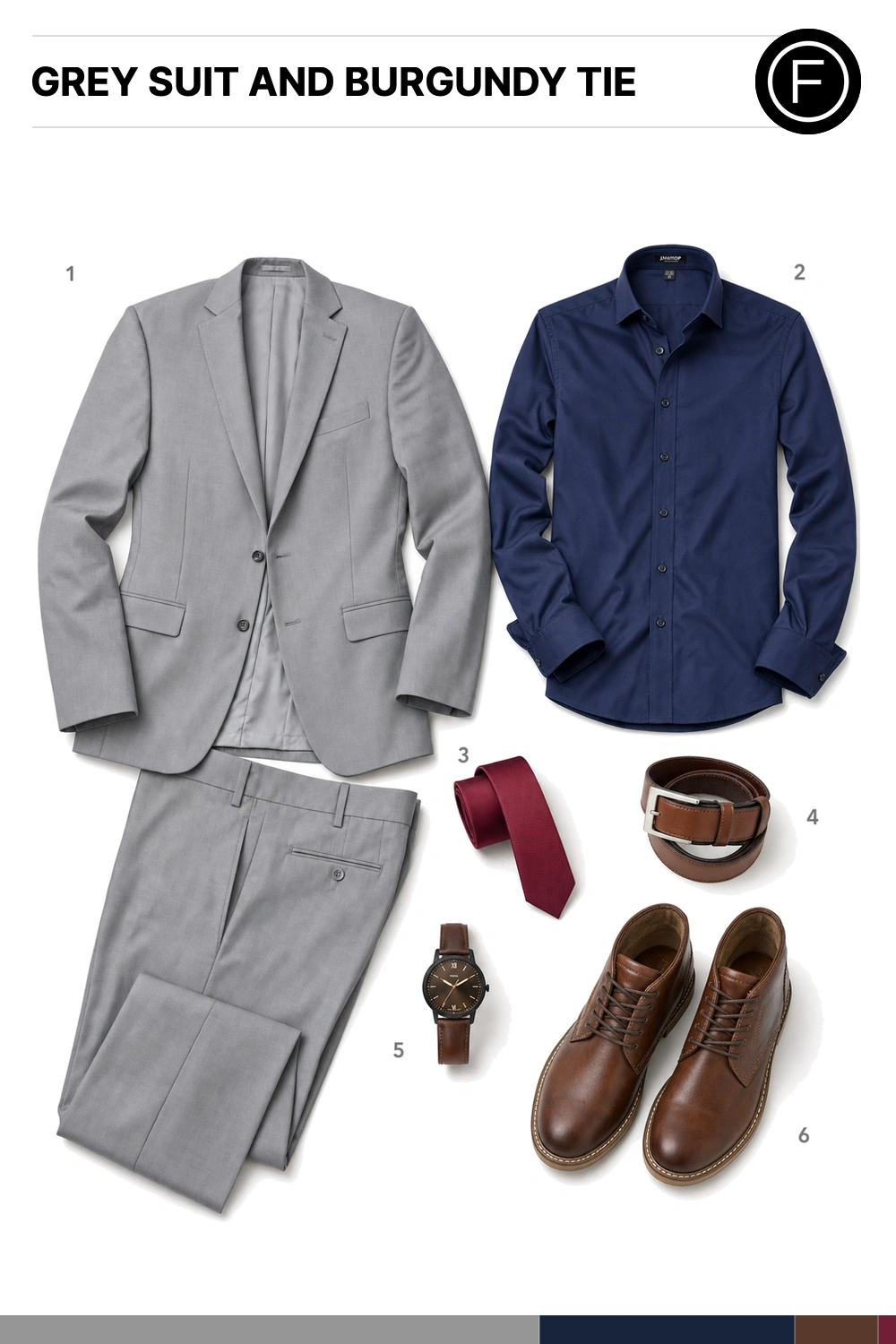Chris Evans’s Grey Suit and Burgundy Tie Outfit
