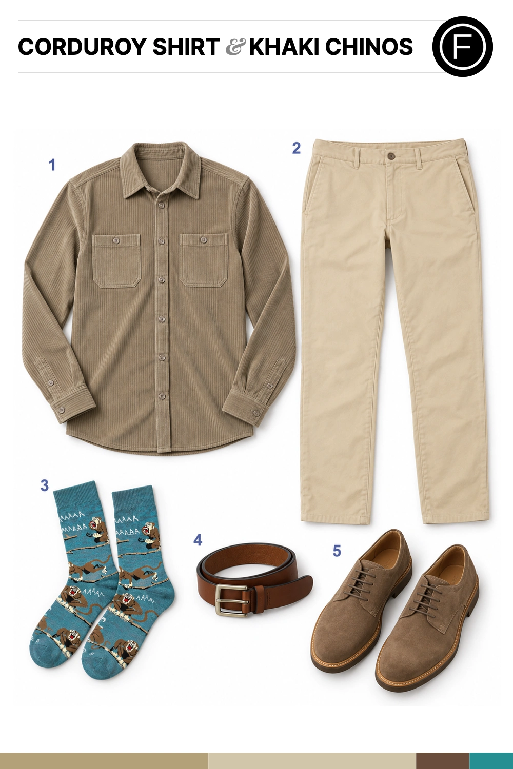 Christopher Lloyd’s Corduroy Shirt & Khaki Chinos Outfit