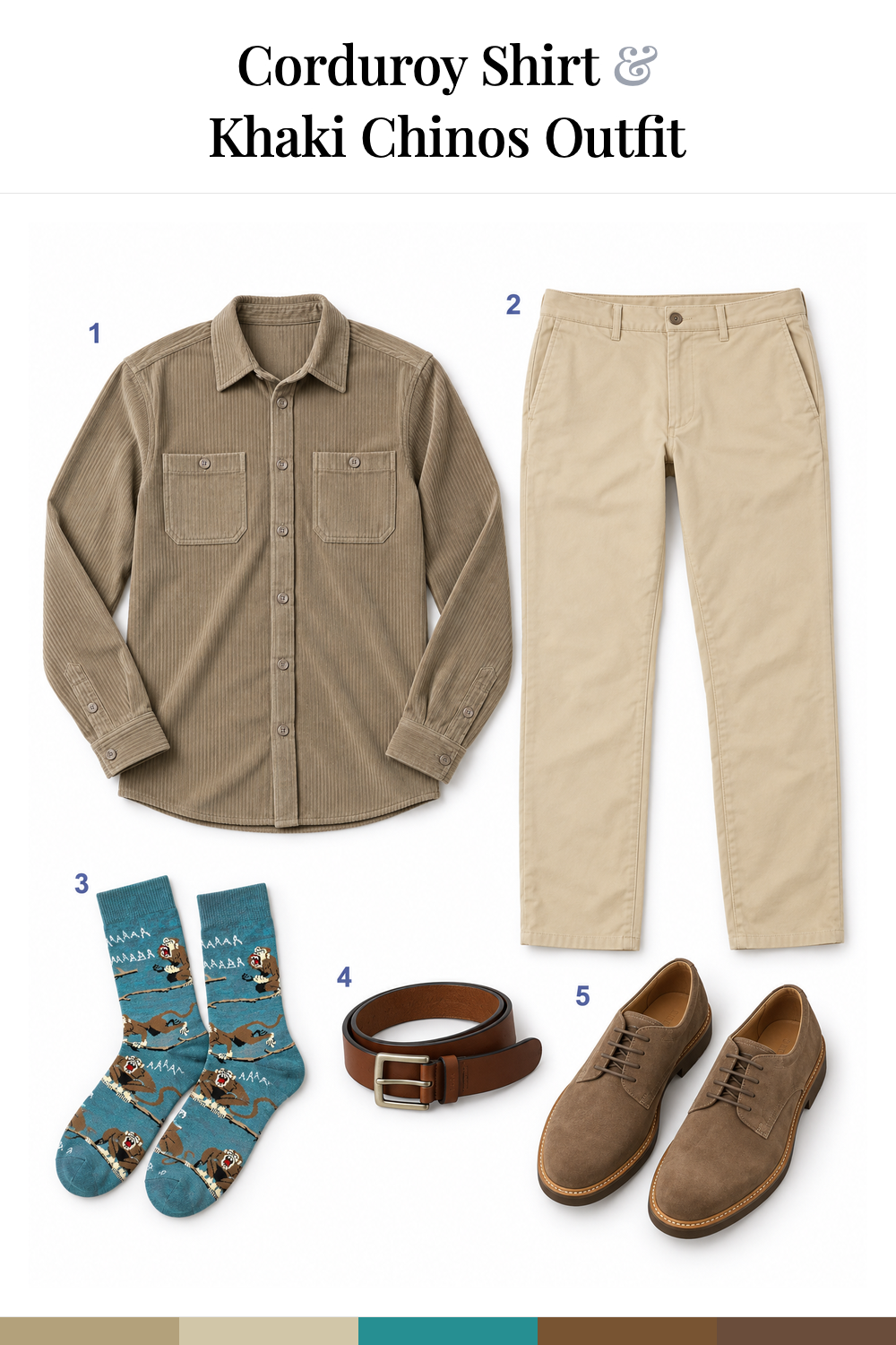 Christopher Lloyd’s Corduroy Shirt & Khaki Chinos Outfit