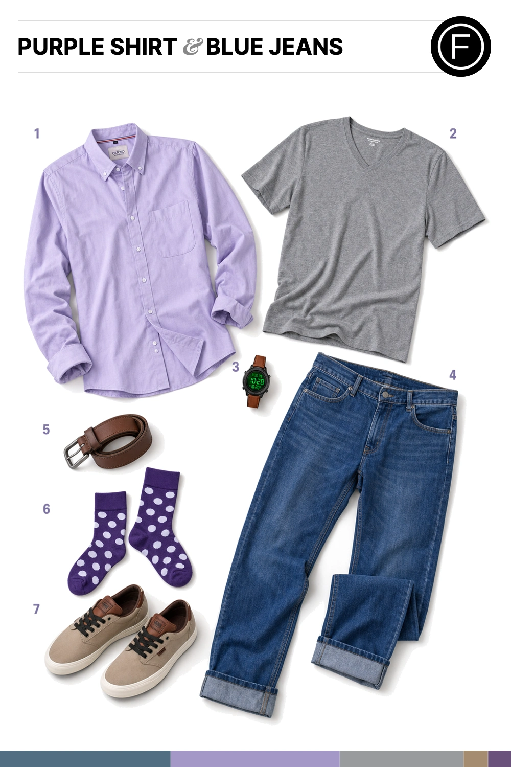 Darren Criss’s Purple Shirt & Blue Jeans Outfit