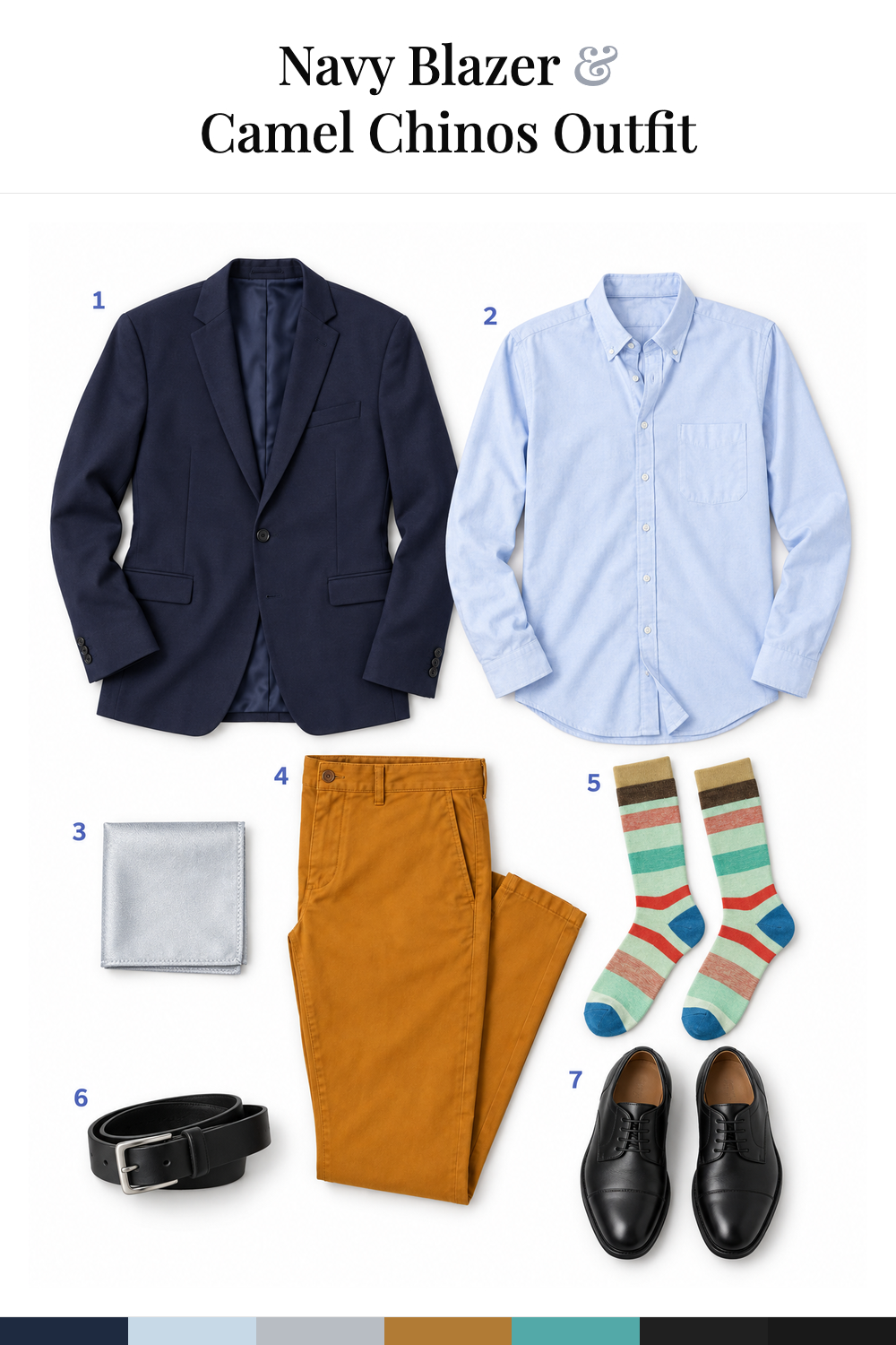 Eddie Redmayne’s Navy Blazer & Camel Chinos Outfit
