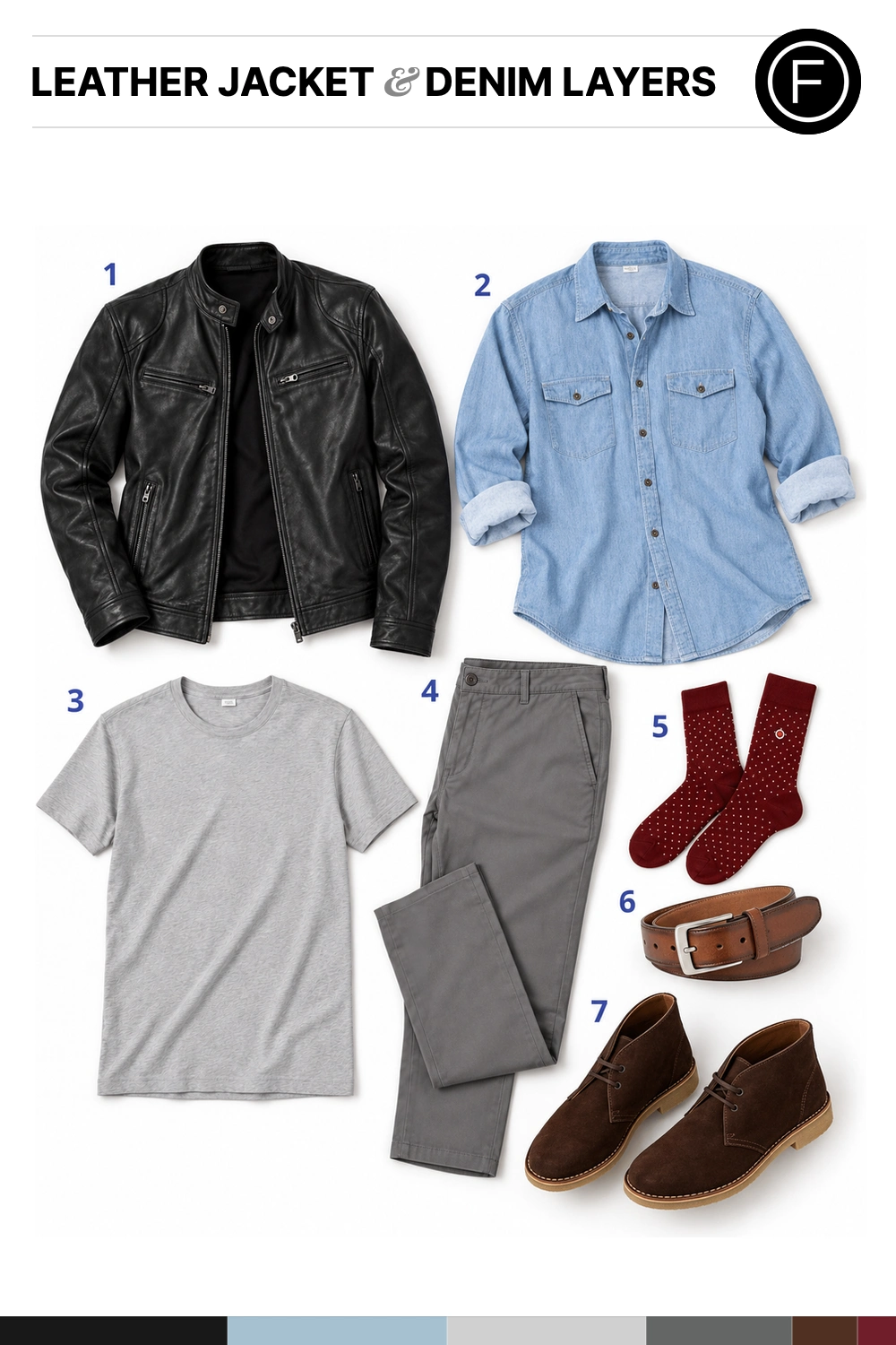 Eddie Redmayne’s Leather Jacket & Denim Layers Outfit