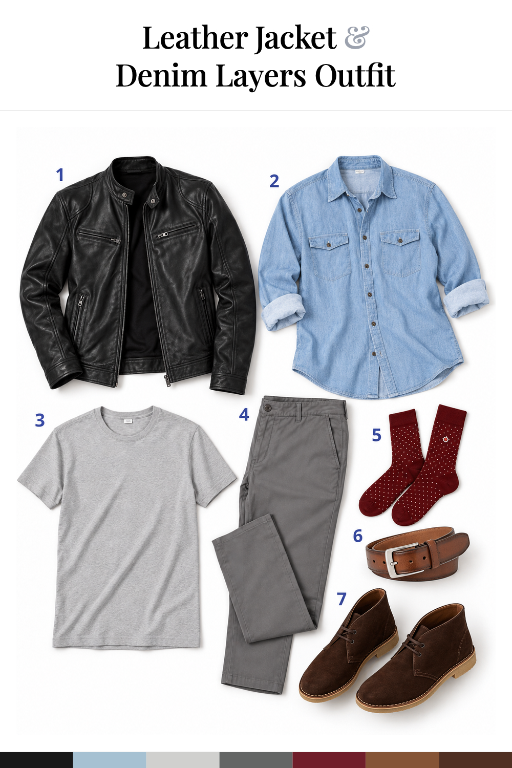 Eddie Redmayne’s Leather Jacket & Denim Layers Outfit