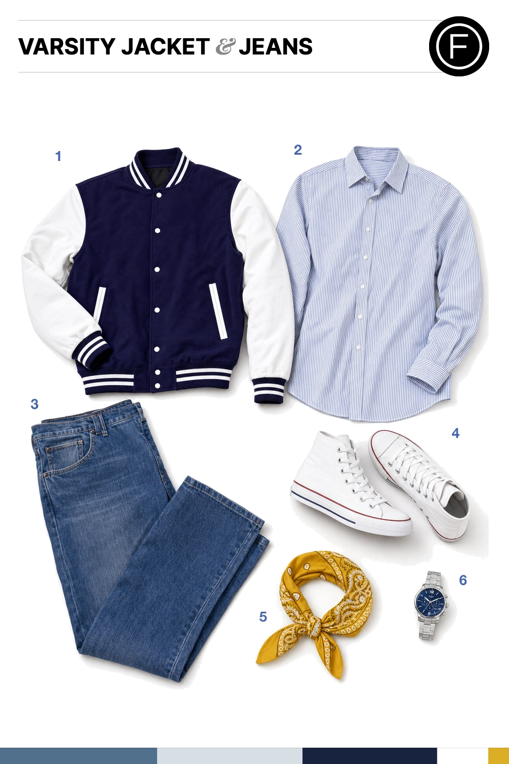 Eddie Redmayne’s Varsity Jacket & Jeans Outfit