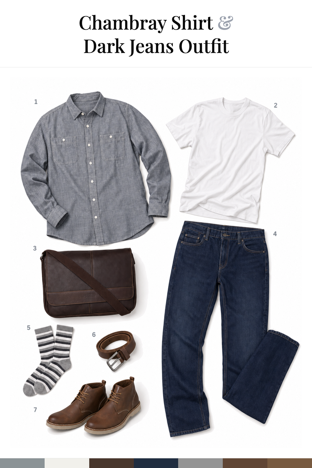 Elijah Wood’s Chambray Shirt & Dark Jeans Outfit