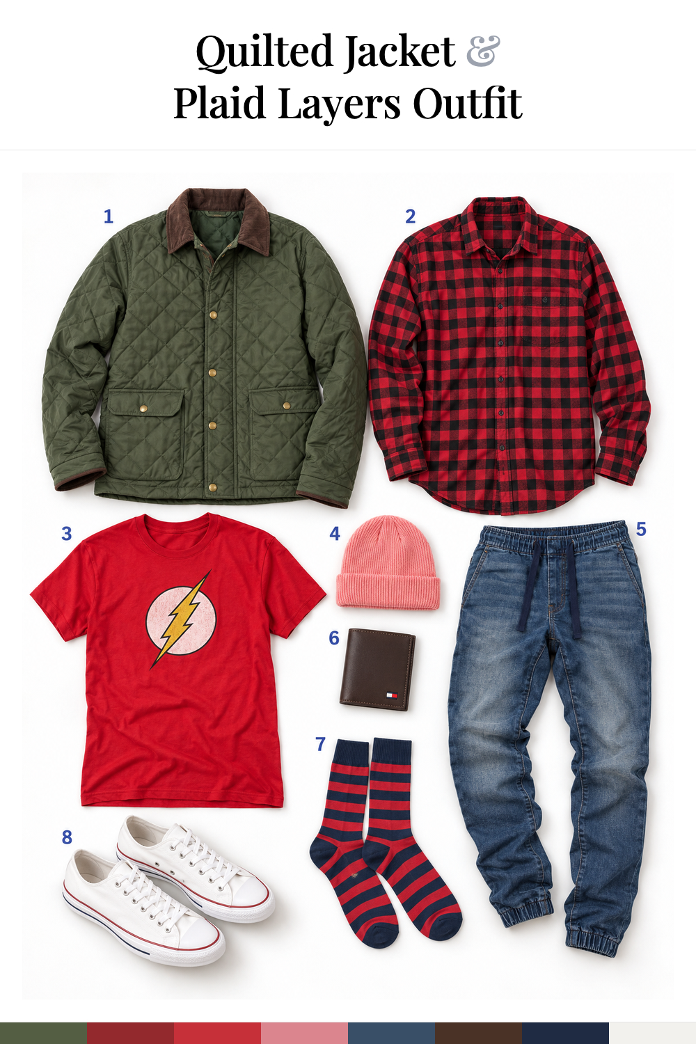 Grant Gustin’s Quilted Jacket & Plaid Layers Outfit