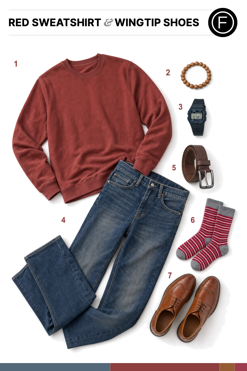 Grant Gustin’s Red Sweatshirt & Wingtip Shoes Outfit