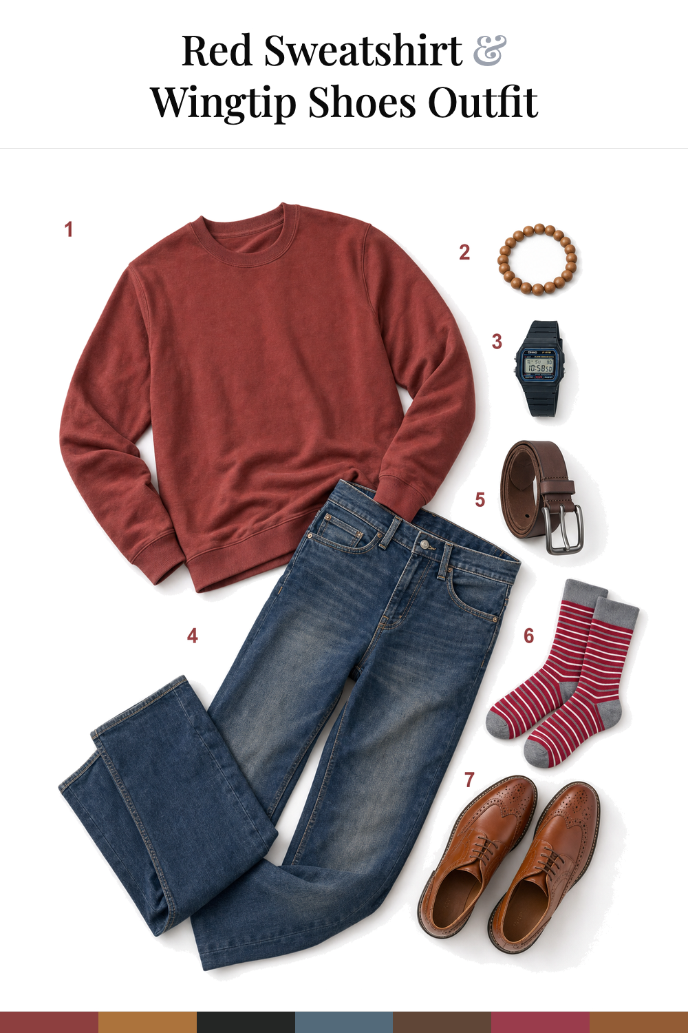 Grant Gustin’s Red Sweatshirt & Wingtip Shoes Outfit