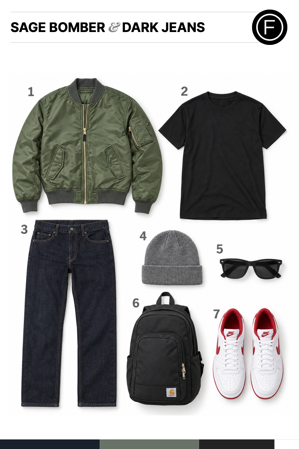 Jake Gyllenhaal’s Sage Bomber & Dark Jeans Outfit