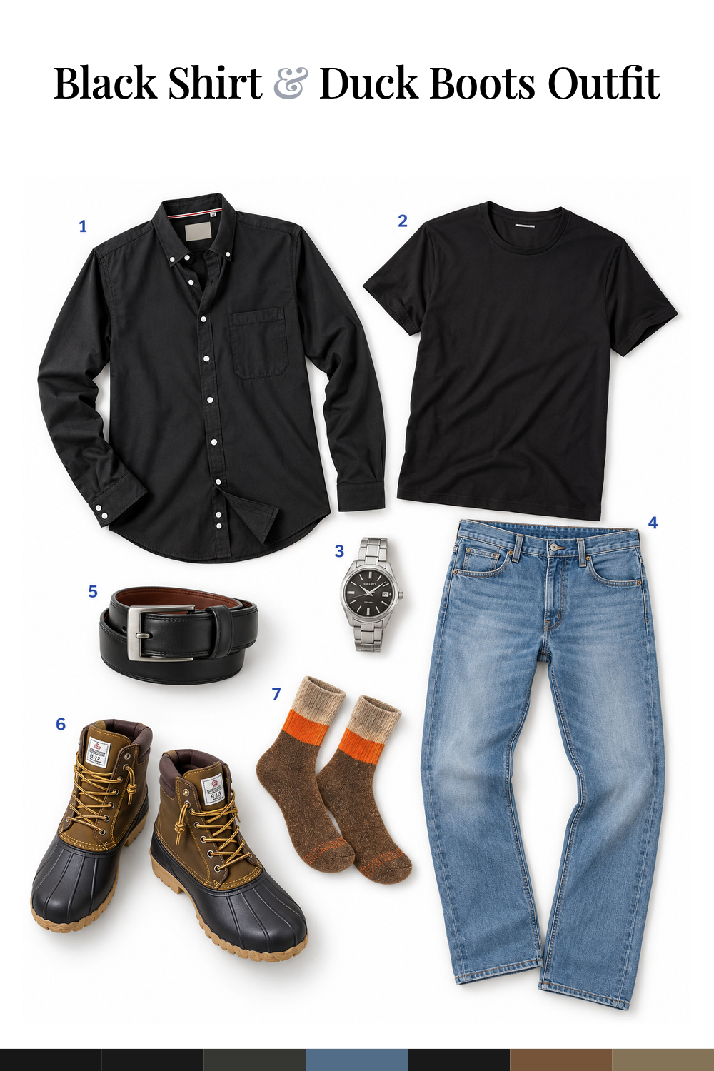 James Marsden’s Black Shirt & Duck Boots Outfit