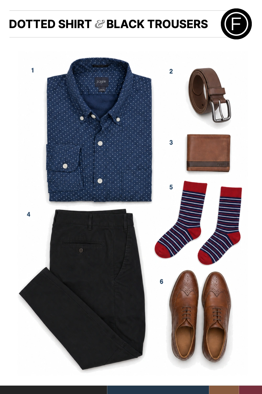 Joe Jonas’s Dotted Shirt & Black Trousers Outfit