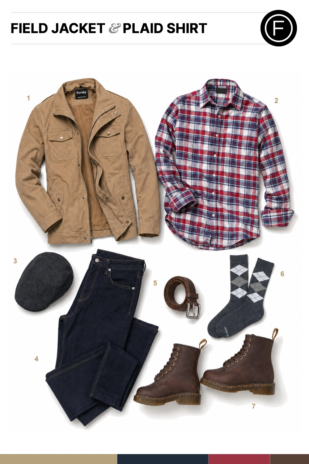 Jon Hamm’s Field Jacket & Plaid Shirt Outfit