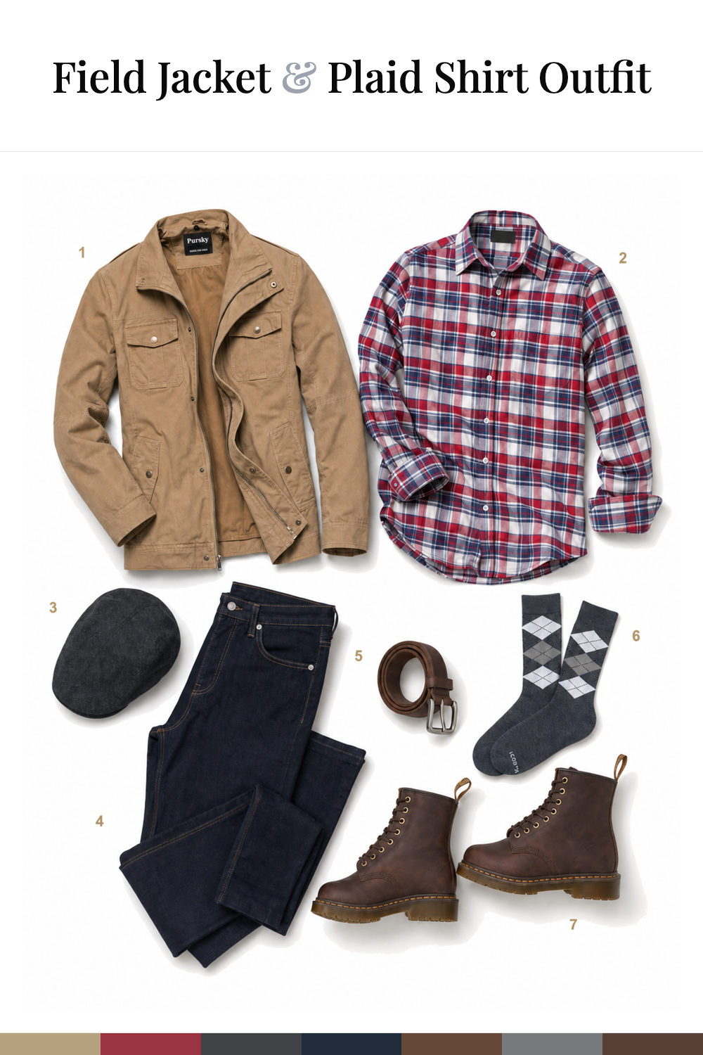 Jon Hamm’s Field Jacket & Plaid Shirt Outfit