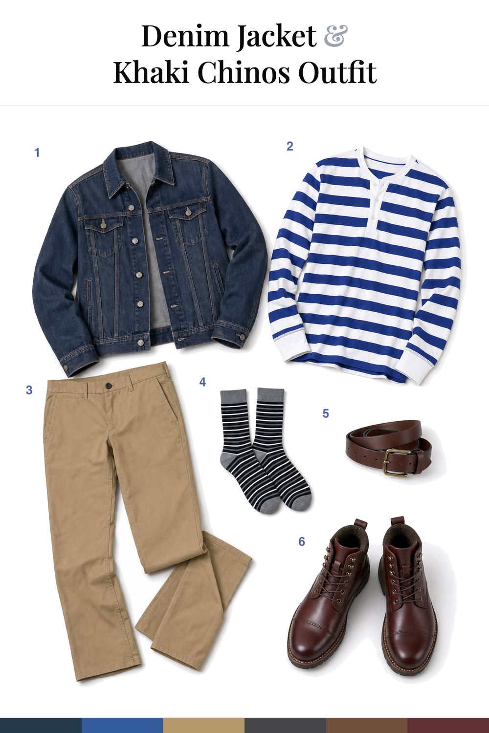Josh Hutcherson’s Denim Jacket & Khaki Chinos Outfit