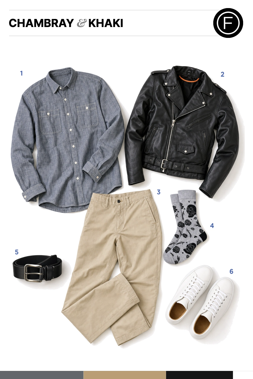 Michael Fassbender’s Chambray & Khaki Outfit