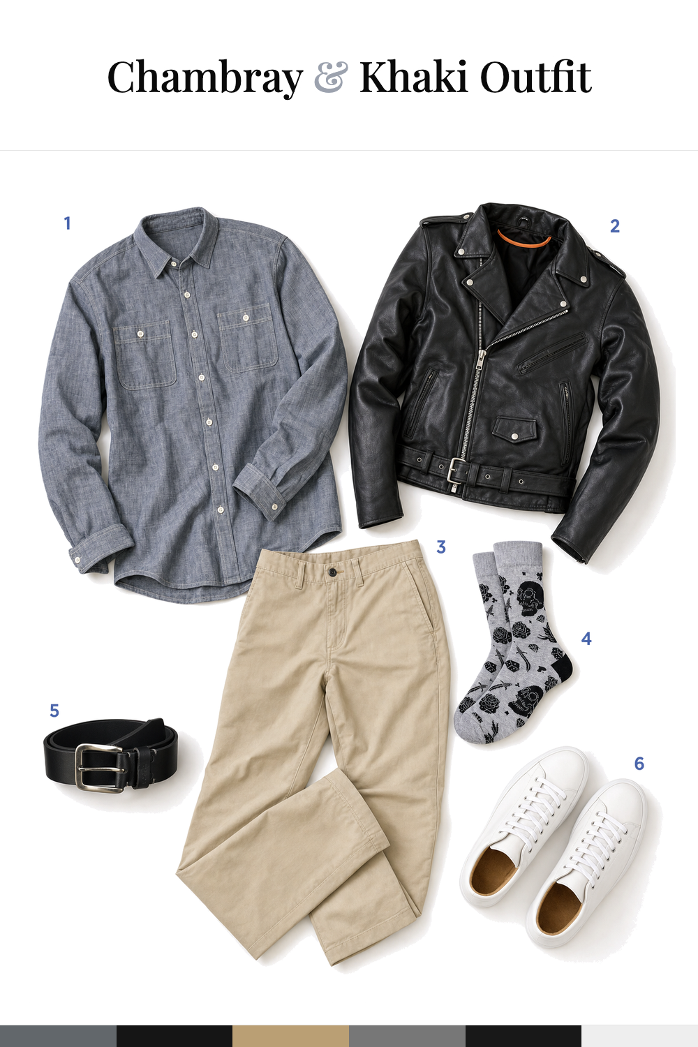 Michael Fassbender’s Chambray & Khaki Outfit