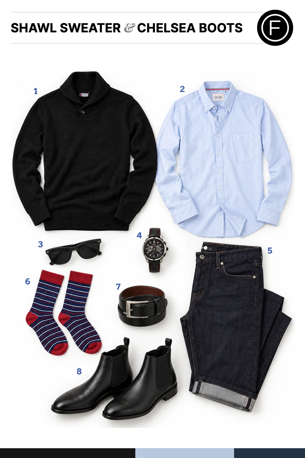 Michael Fassbender’s Shawl Sweater & Chelsea Boots Outfit