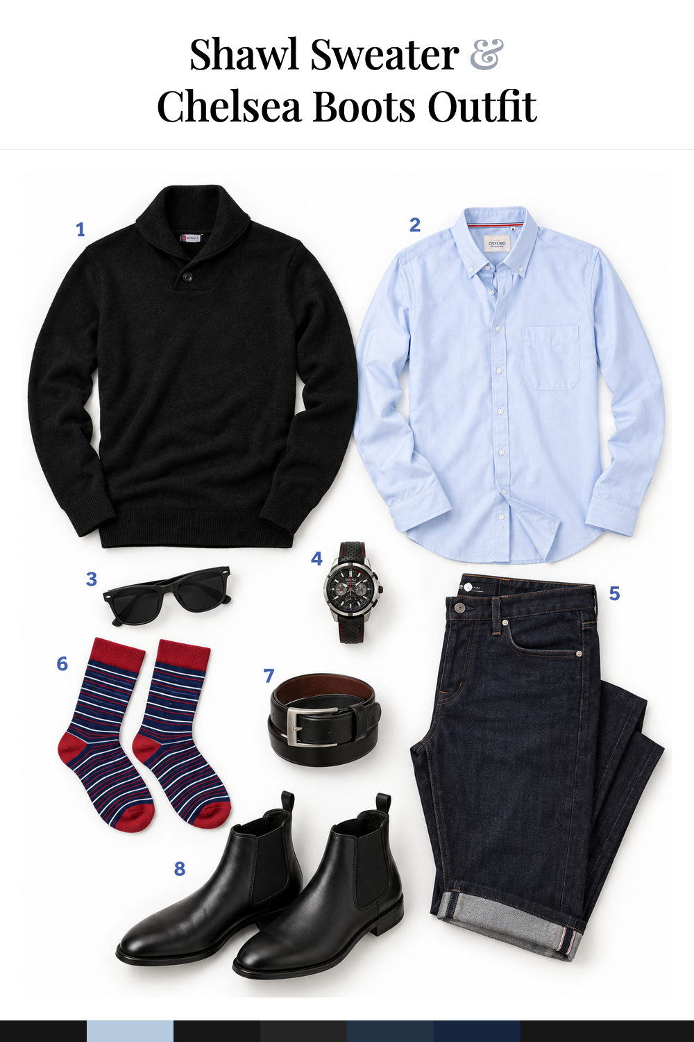 Michael Fassbender’s Shawl Sweater & Chelsea Boots Outfit
