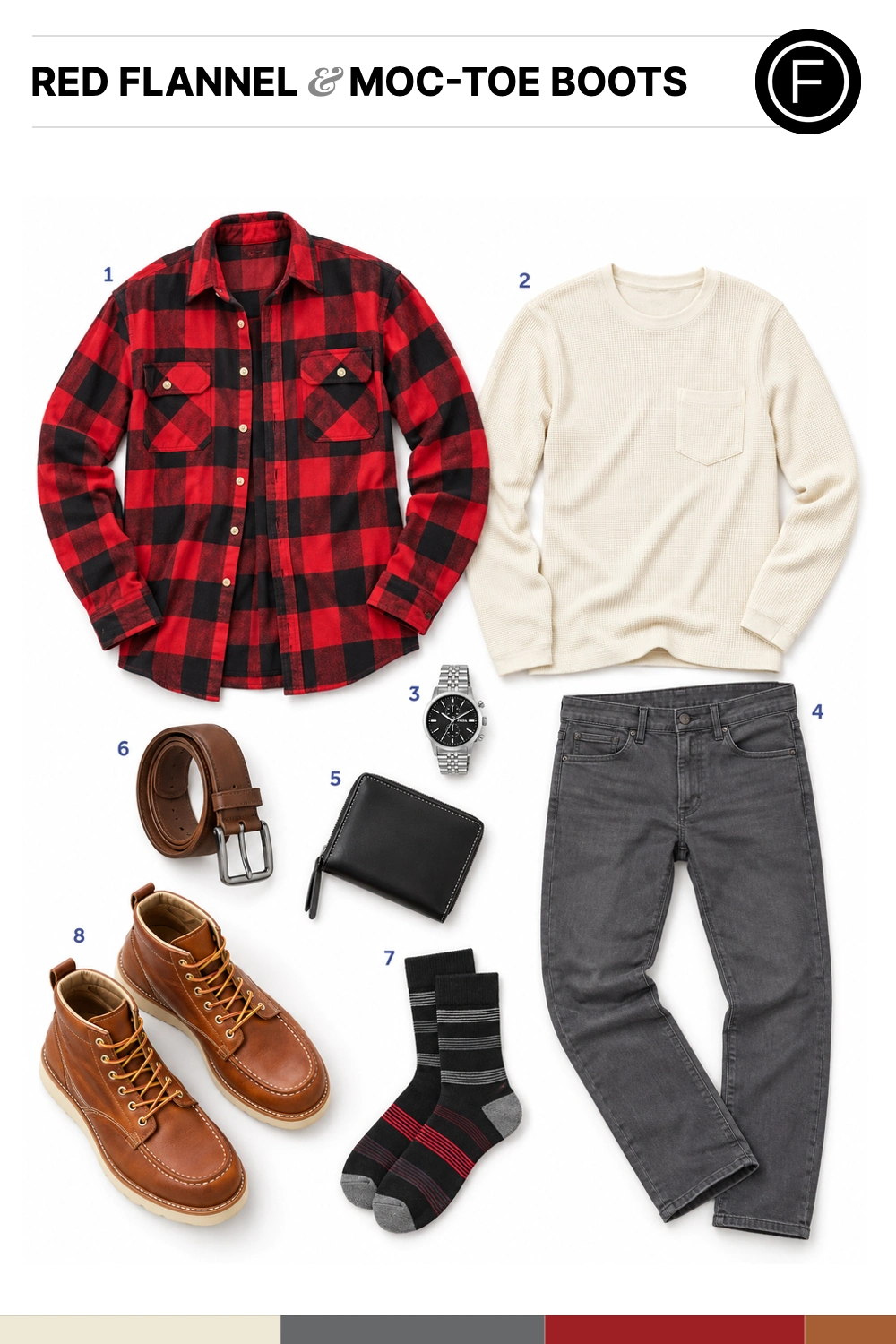 Nick Jonas’s Red Flannel & Moc-Toe Boots Outfit