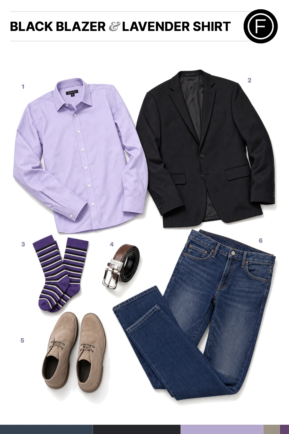 Paul Rudd’s Black Blazer & Lavender Shirt Outfit