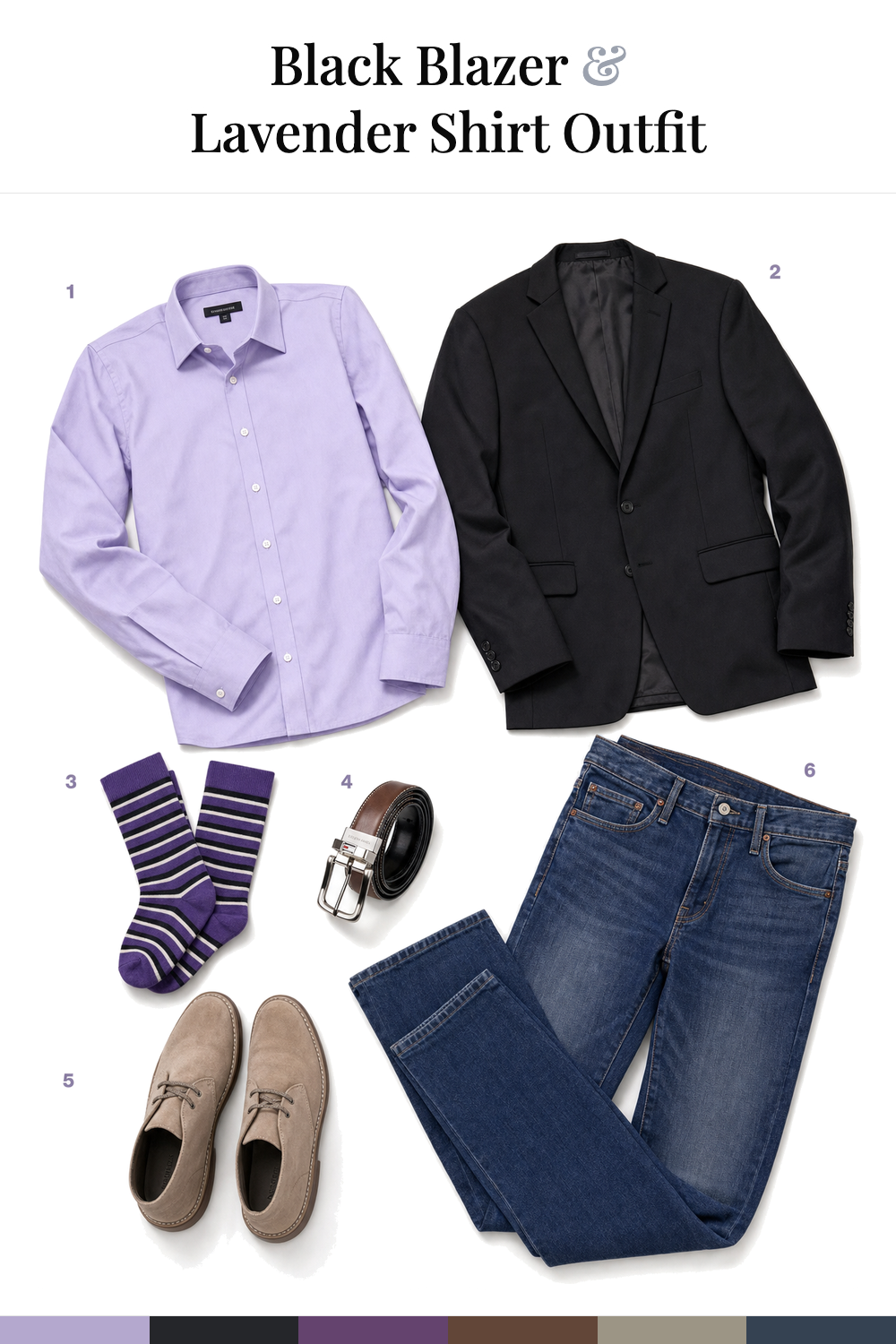 Paul Rudd’s Black Blazer & Lavender Shirt Outfit