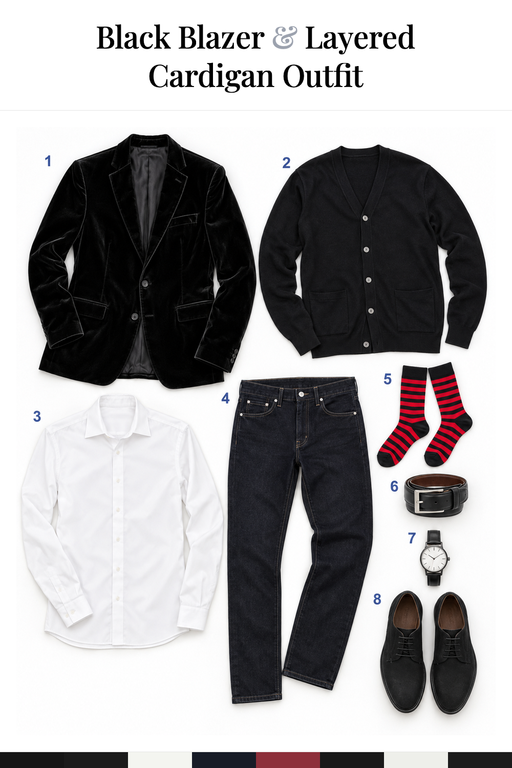 Paul Rudd’s Black Blazer & Layered Cardigan Outfit