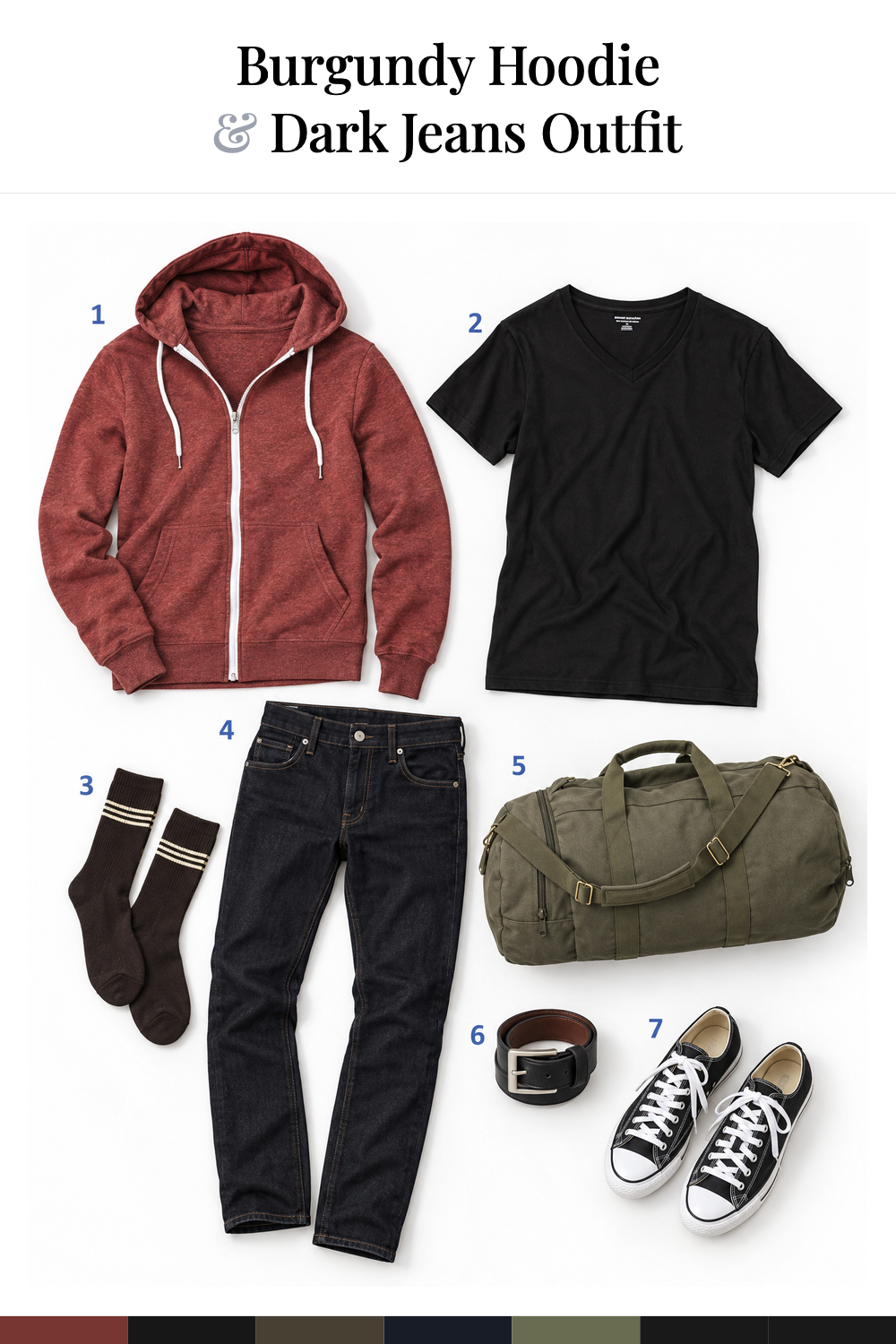 Robbie Amell’s Burgundy Hoodie & Dark Jeans Outfit