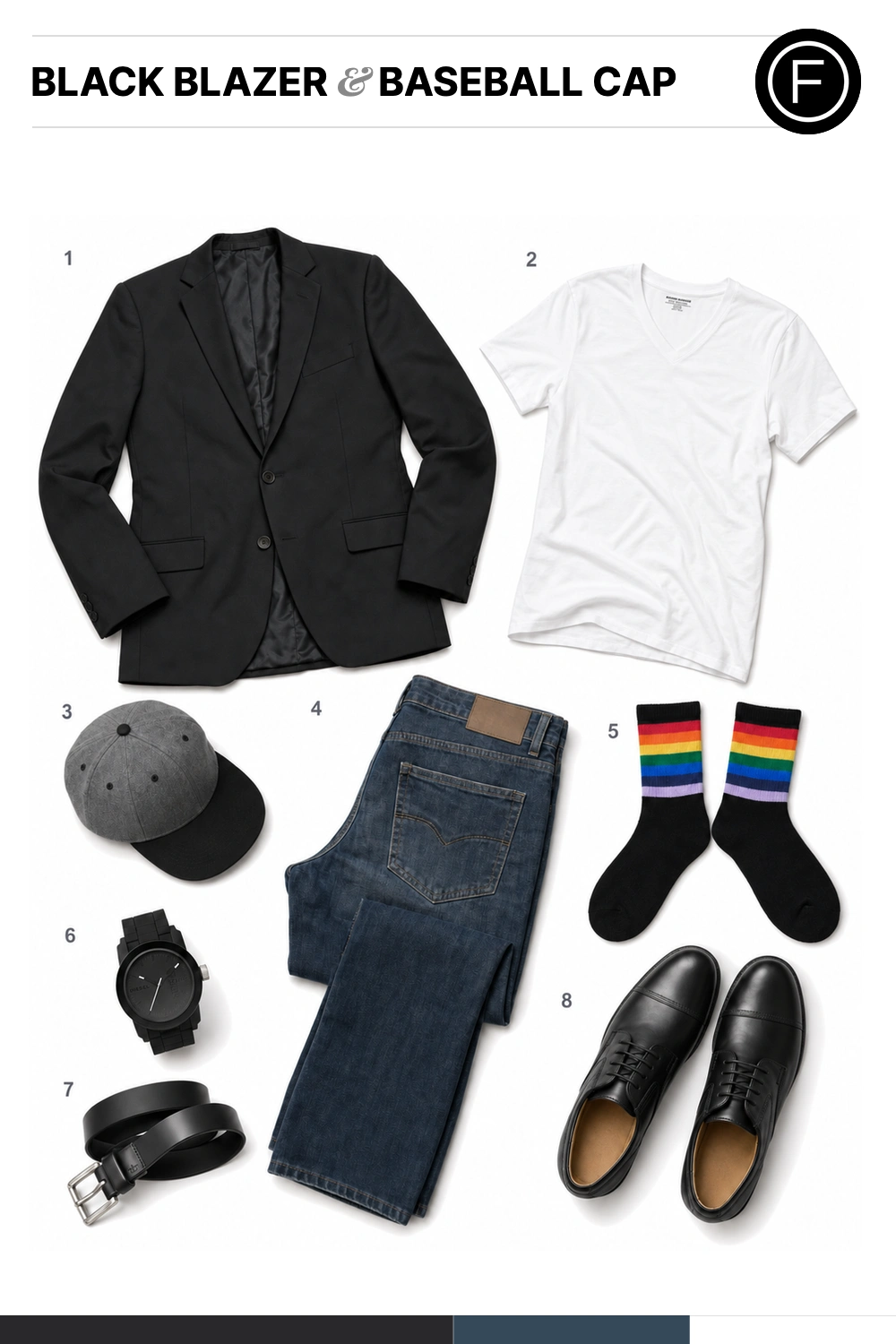 Russell Wilson’s Black Blazer & Baseball Cap Outfit