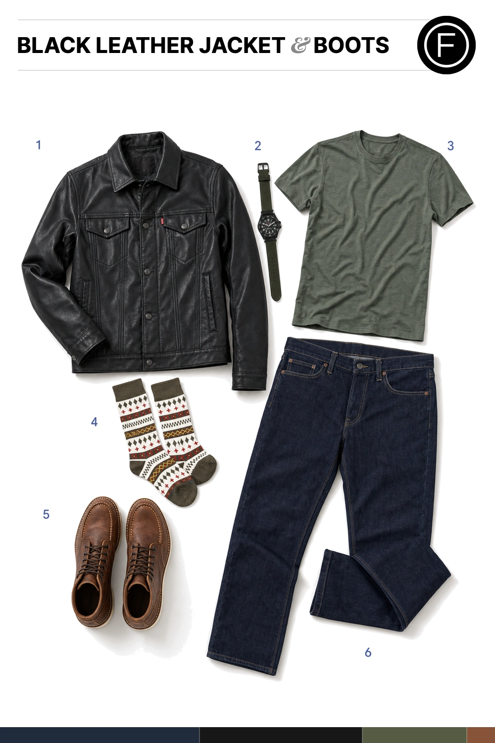 Ryan Gosling’s Black Leather Jacket & Boots Outfit