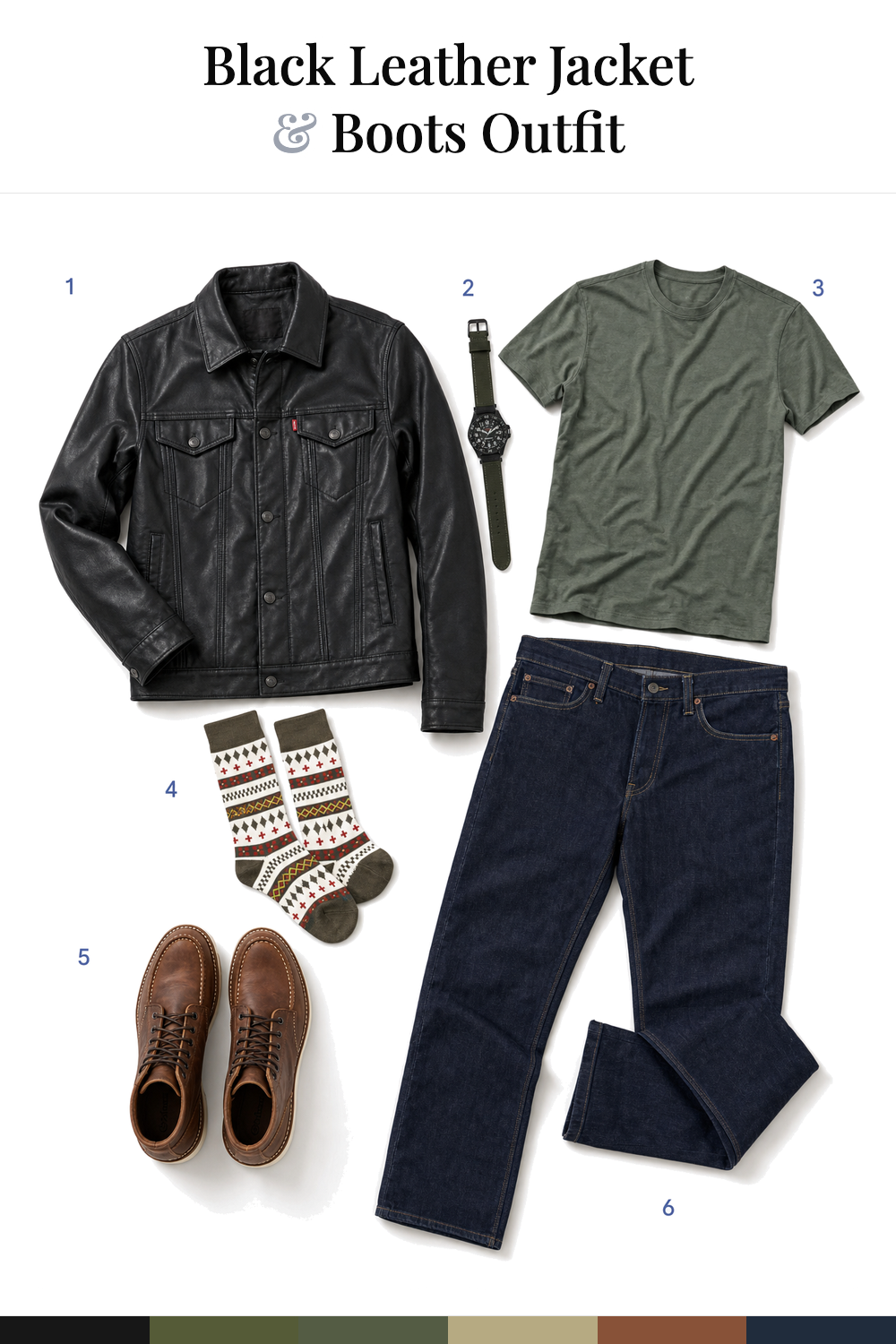 Ryan Gosling’s Black Leather Jacket & Boots Outfit