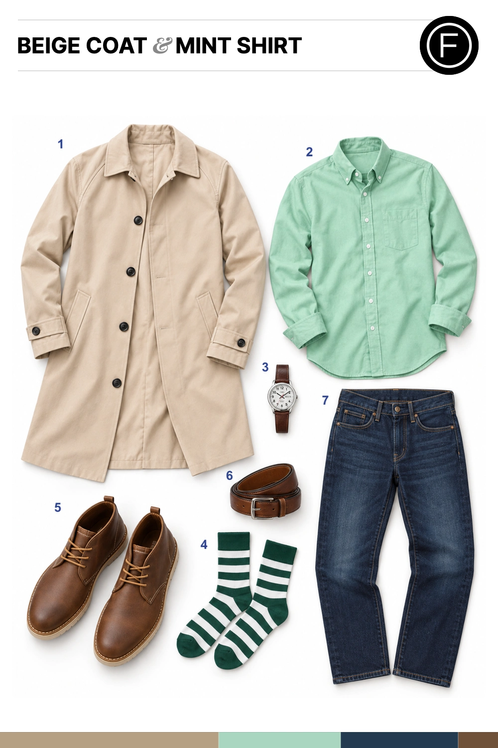 Ryan Reynolds’s Beige Coat & Mint Shirt Outfit