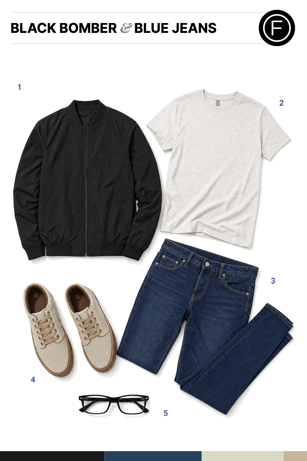 Seth Rogen’s Black Bomber & Blue Jeans Outfit
