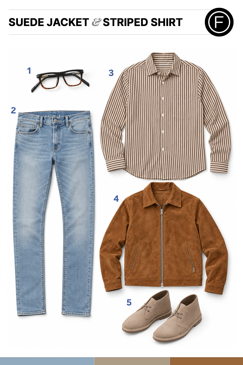 Tom Holland’s Suede Jacket & Striped Shirt Outfit