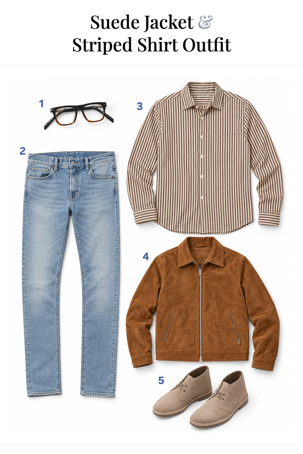 Tom Holland’s Suede Jacket & Striped Shirt Outfit
