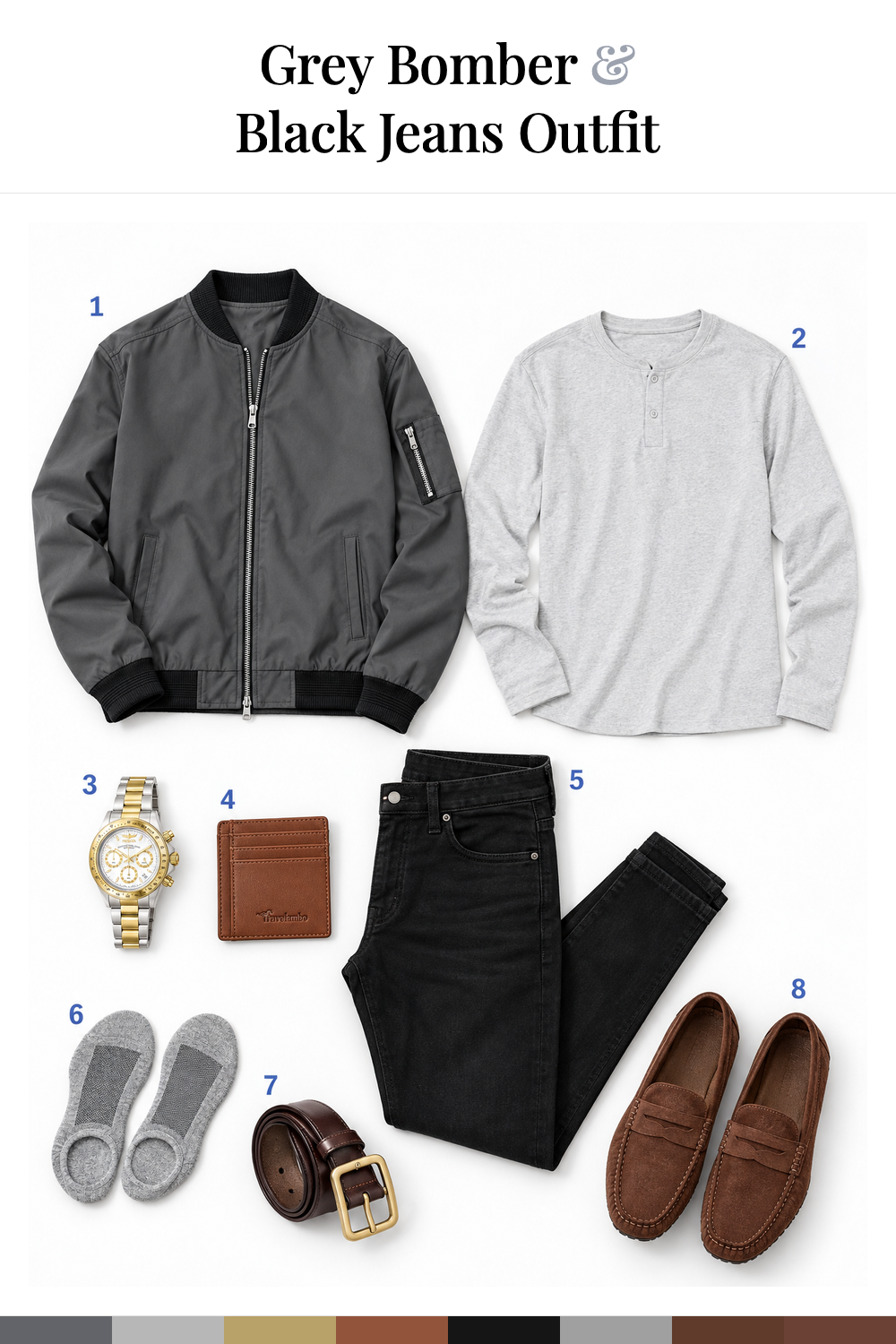 Will Arnett’s Grey Bomber & Black Jeans Outfit