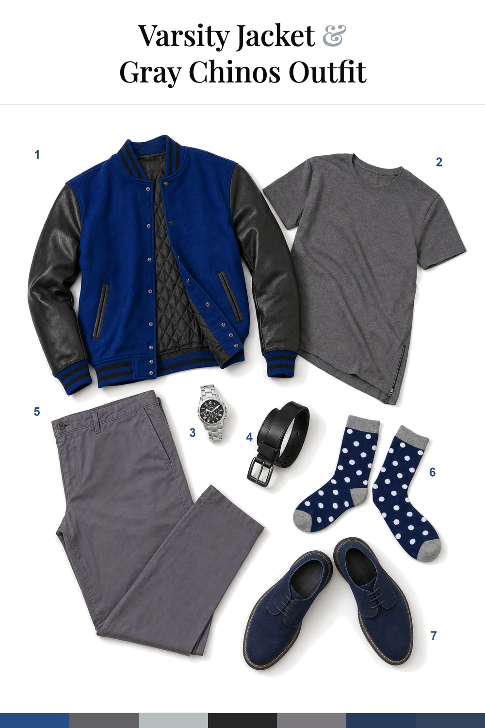 Will Arnett’s Varsity Jacket & Gray Chinos Outfit