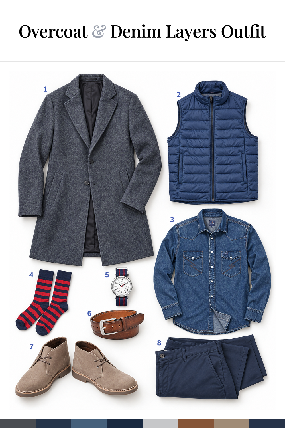 Zac Efron’s Overcoat & Denim Layers Outfit